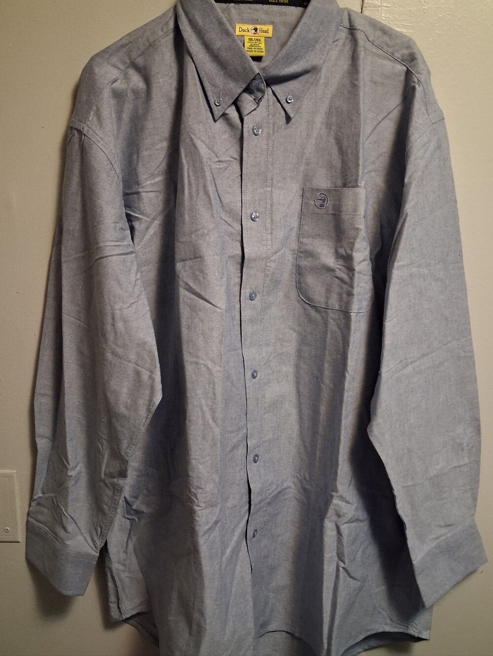 Duck Head Men's Pale Blue Button-Down Oxford Shirt